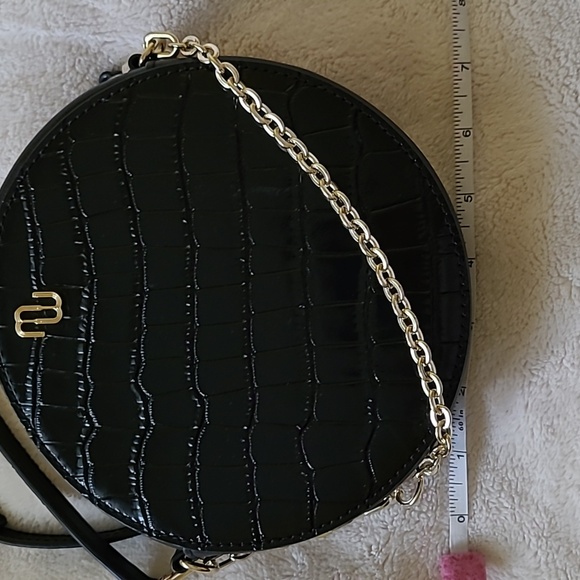 Maje crocodile embossed leather handbag black - Picture 6 of 6